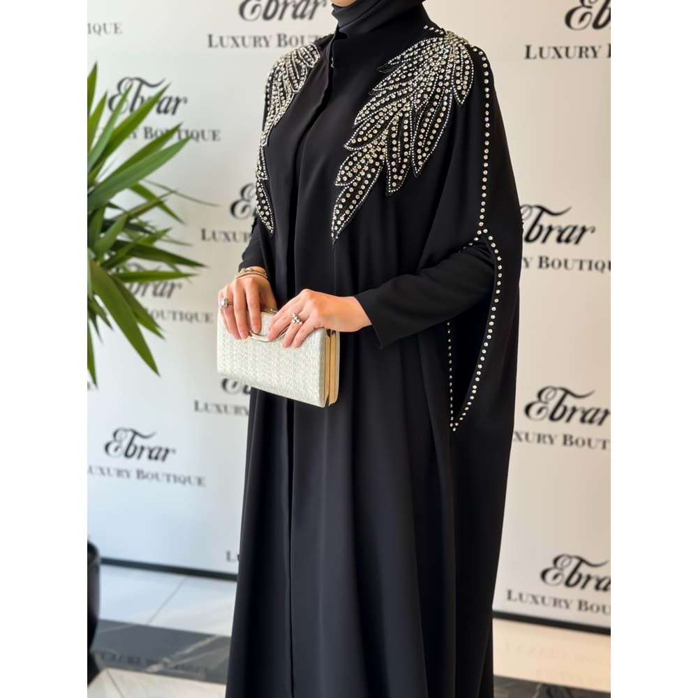 ADELAİDE ABAYA TAKIM - SİYAH - 46