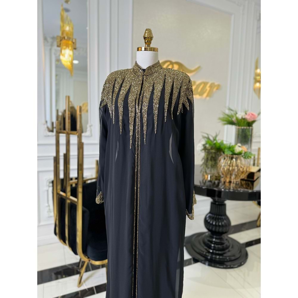 MARİSSA ABAYA SİYAH GOLD
