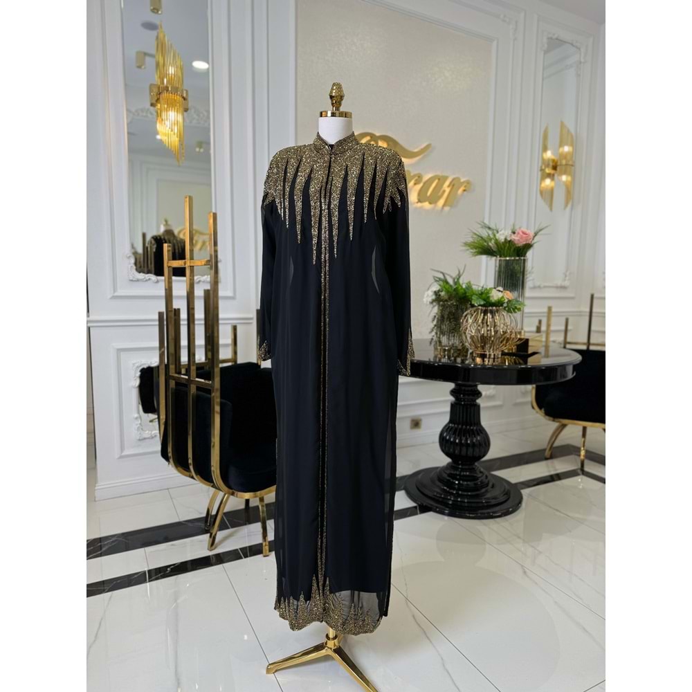 MARİSSA ABAYA SİYAH GOLD