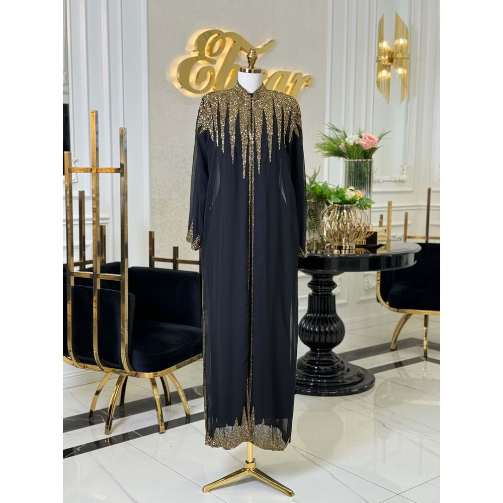 MARİSSA ABAYA SİYAH GOLD