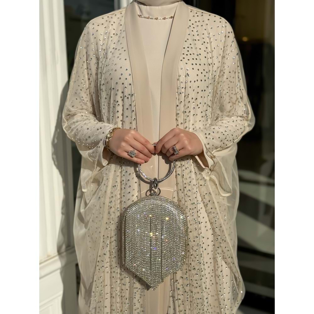 DOLORES TÜL ABAYA BEJ