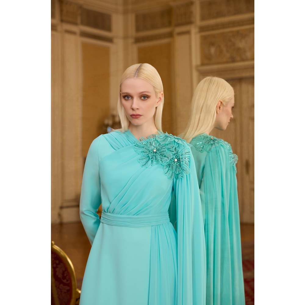 FLEUR DRESS AQUA