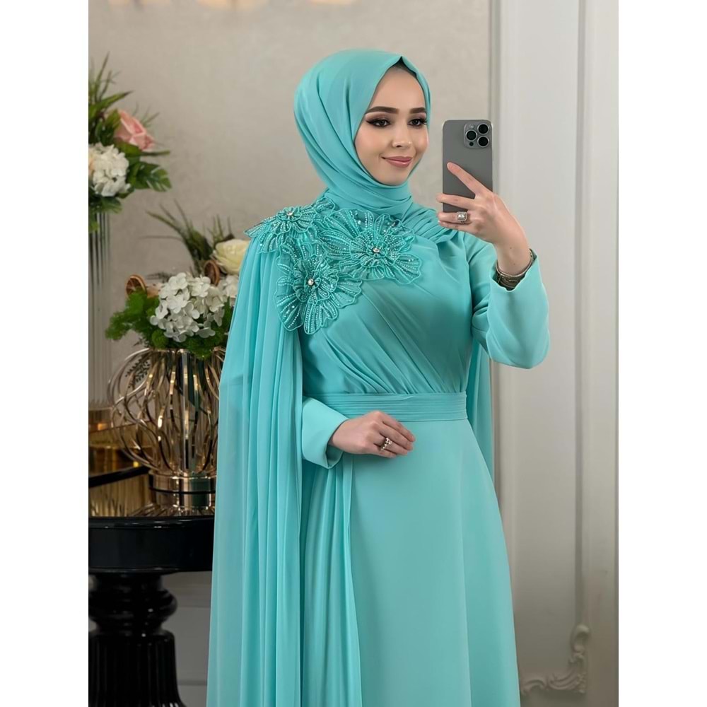 FLEUR DRESS AQUA