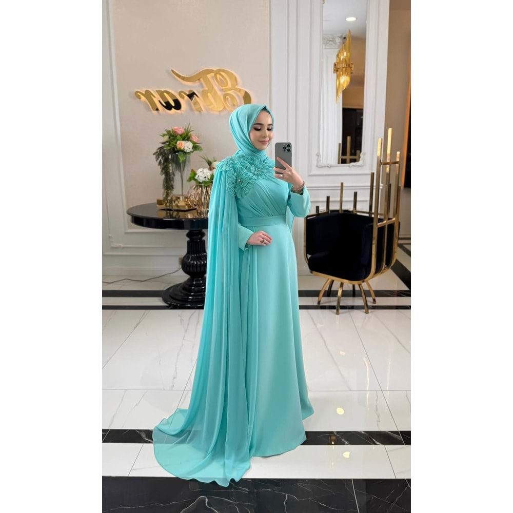 FLEUR DRESS AQUA