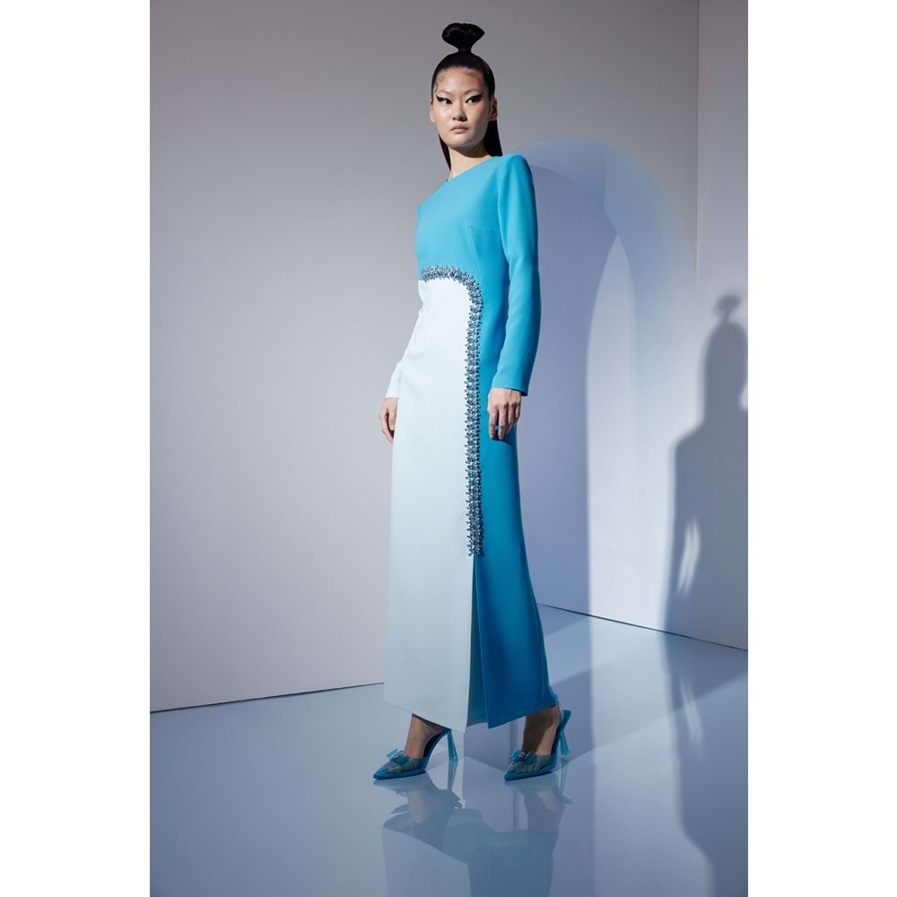 BATHILDA DRESS AQUA