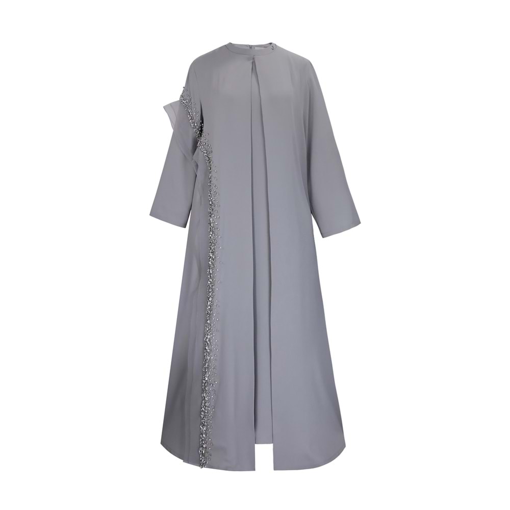 HILLARY ABAYA TAKIM GRİ