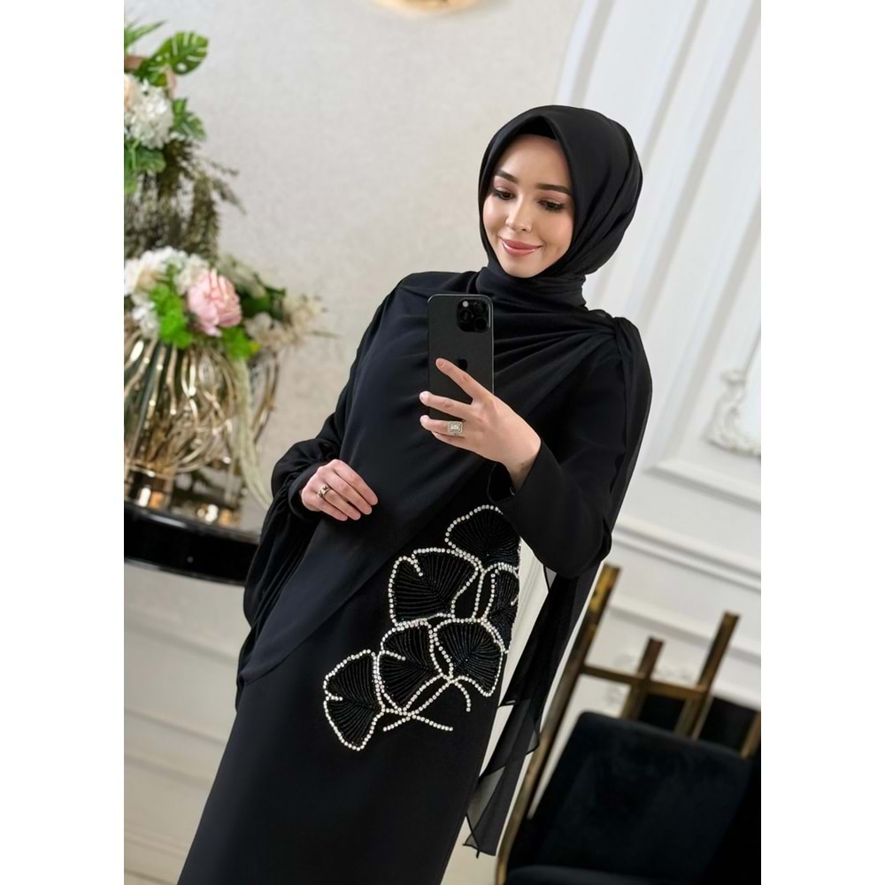 PEONY DRESS SİYAH