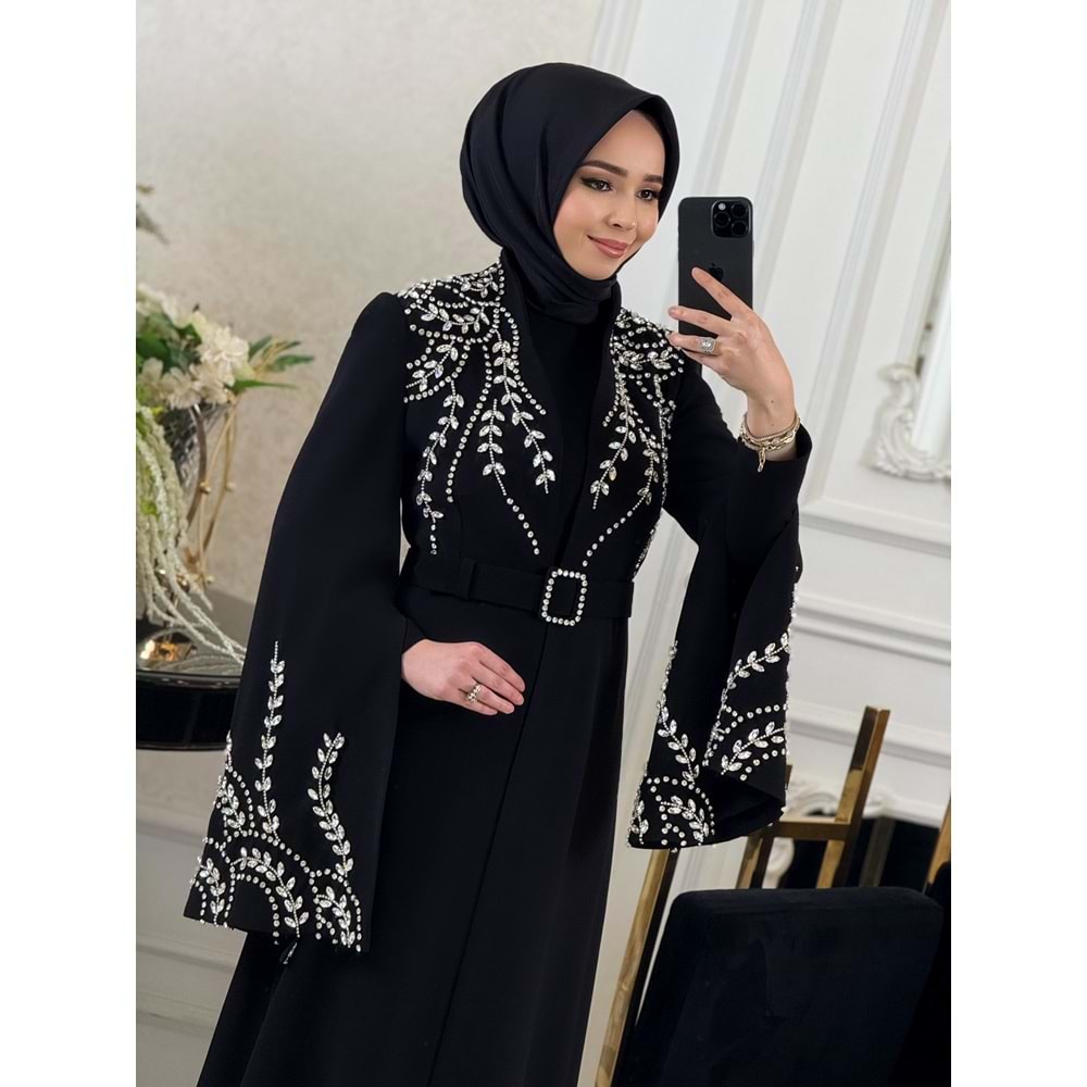 SIYANE VIP ABAYA TAKIM SİYAH