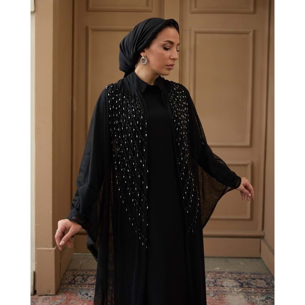 IKNUR ABAYA SİYAH