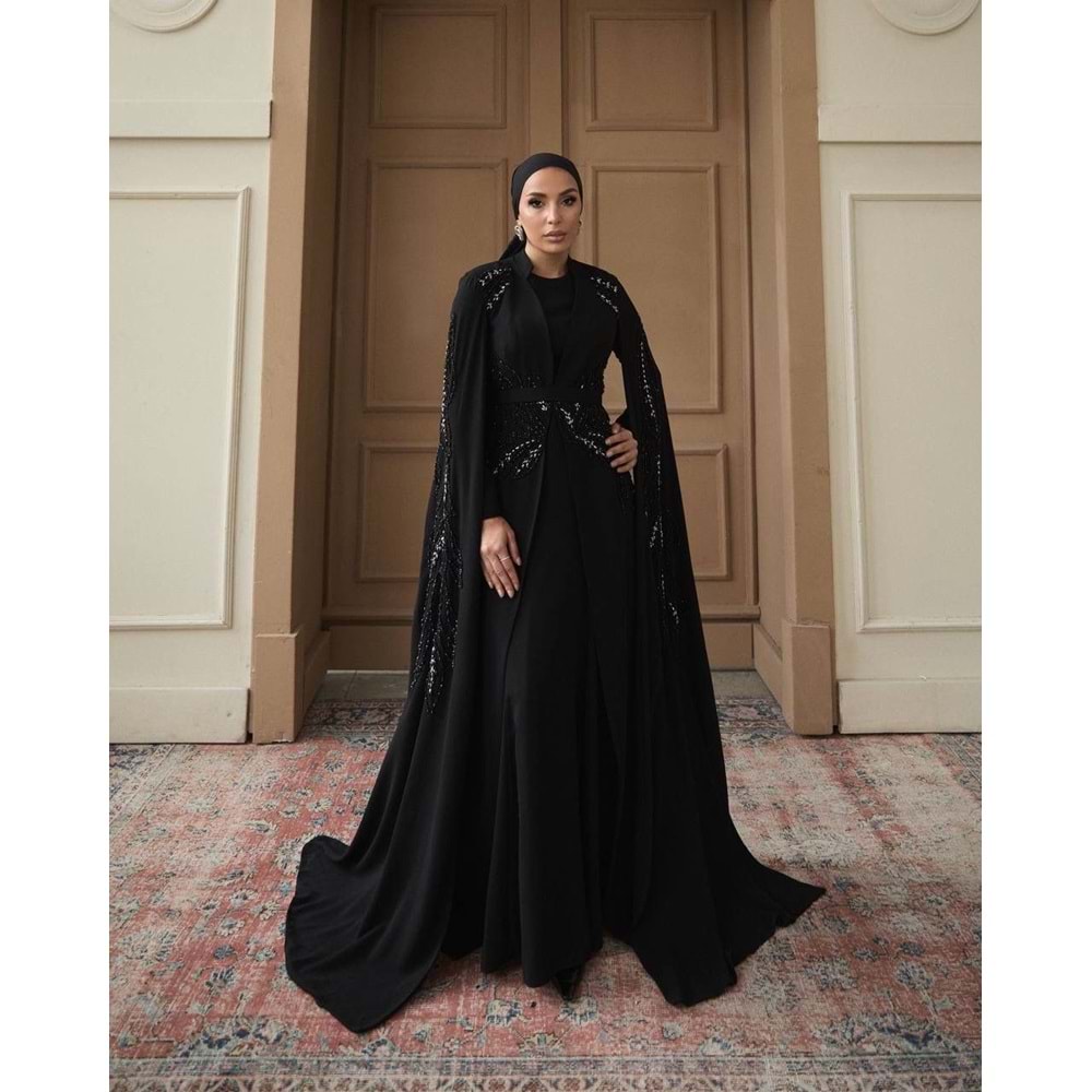 BERRA VIP ABAYA SİYAH