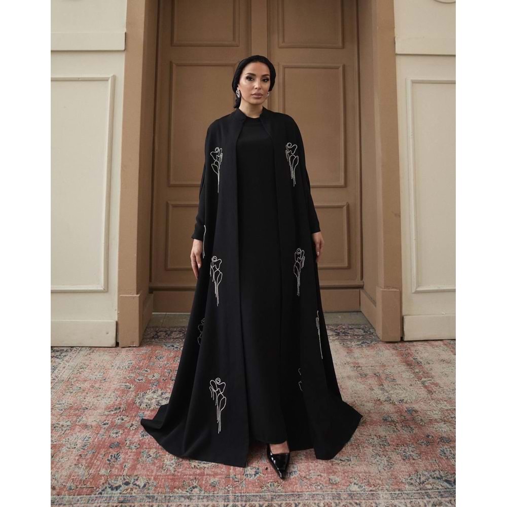 LEDA VIP ABAYA SİYAH