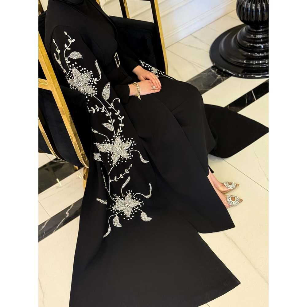JUMANAH EXCLUSİVE ABAYA SİYAH