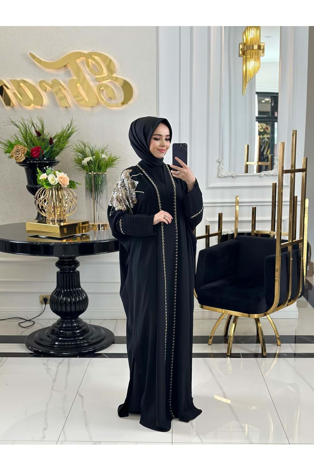 AİLSA PLİSE ABAYA