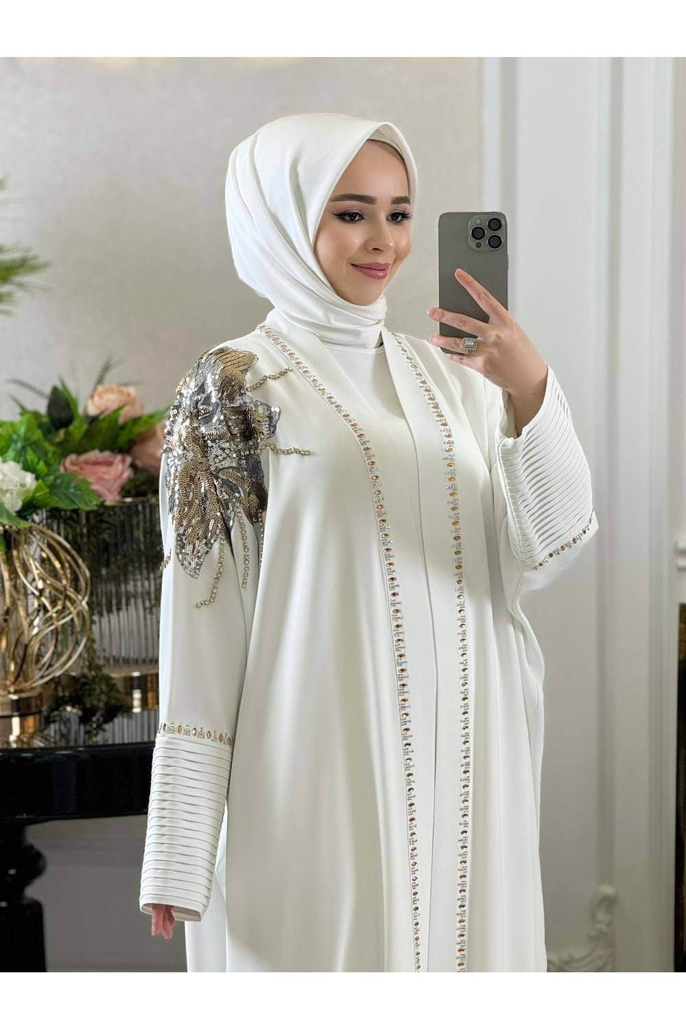 AİLSA PLİSE ABAYA