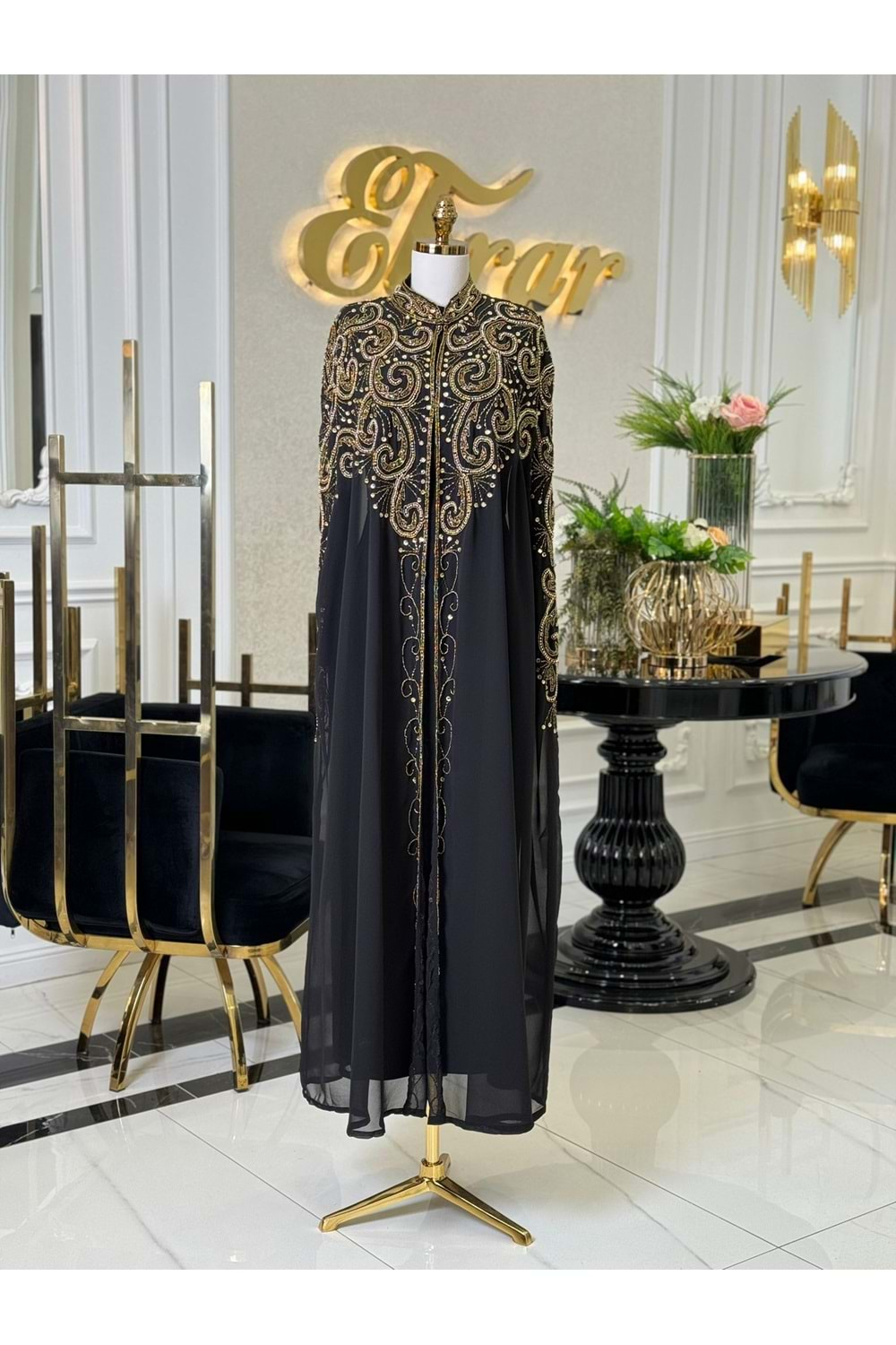 MARİNA ABAYA SİYAH GOLD