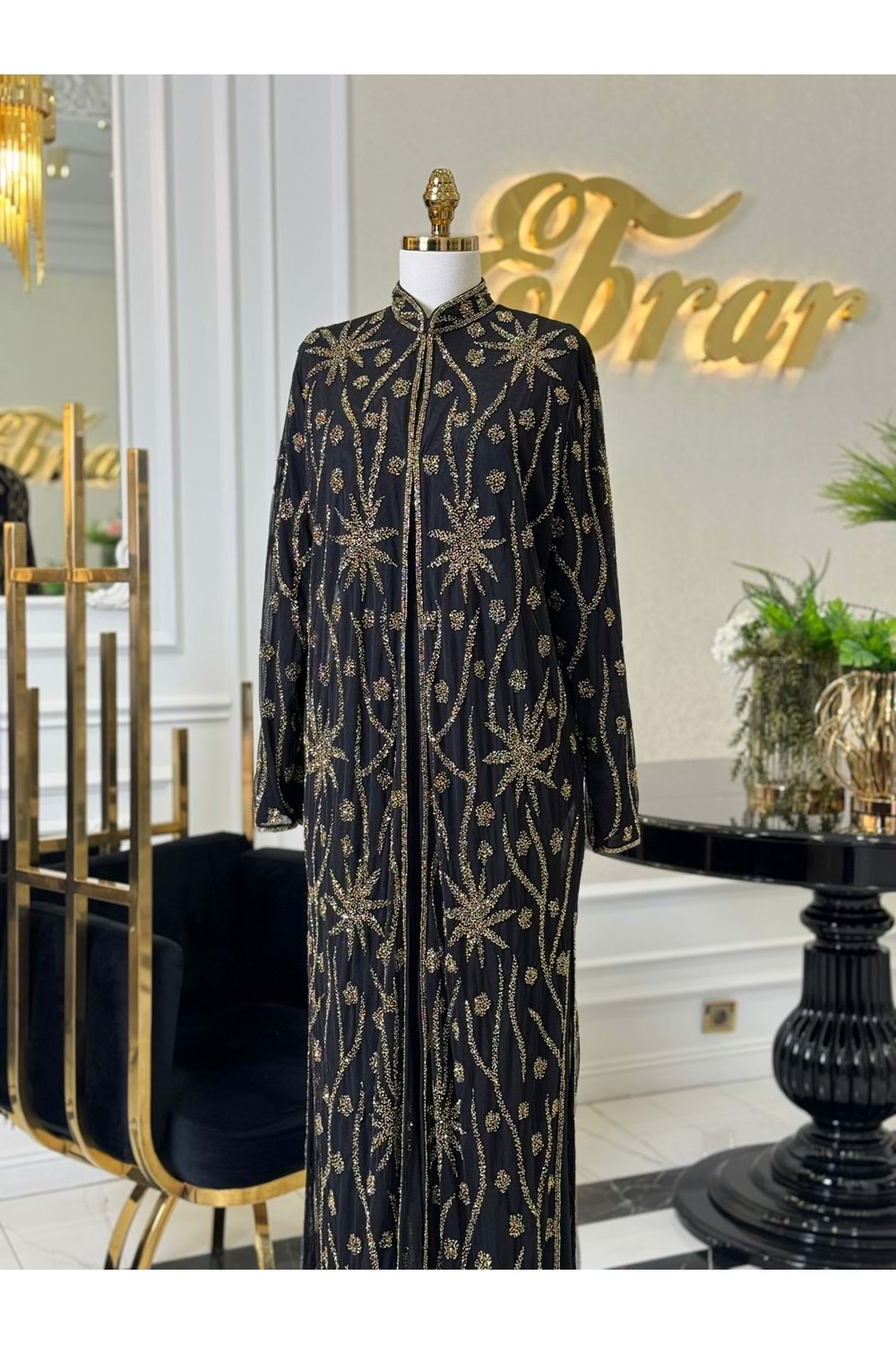 MARJORİE ABAYA SİYAH GOLD