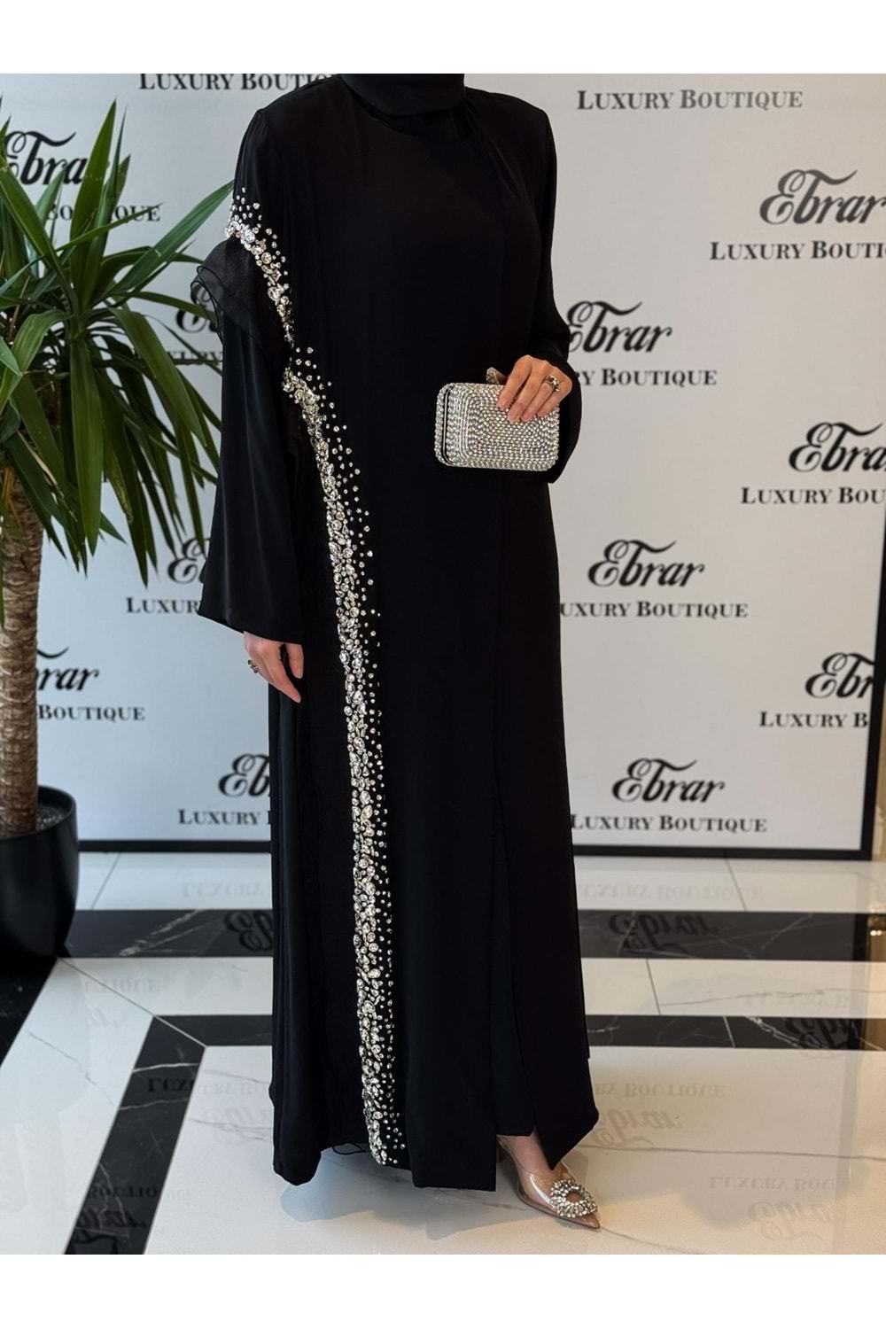 HILLARY ABAYA TAKIM SİYAH