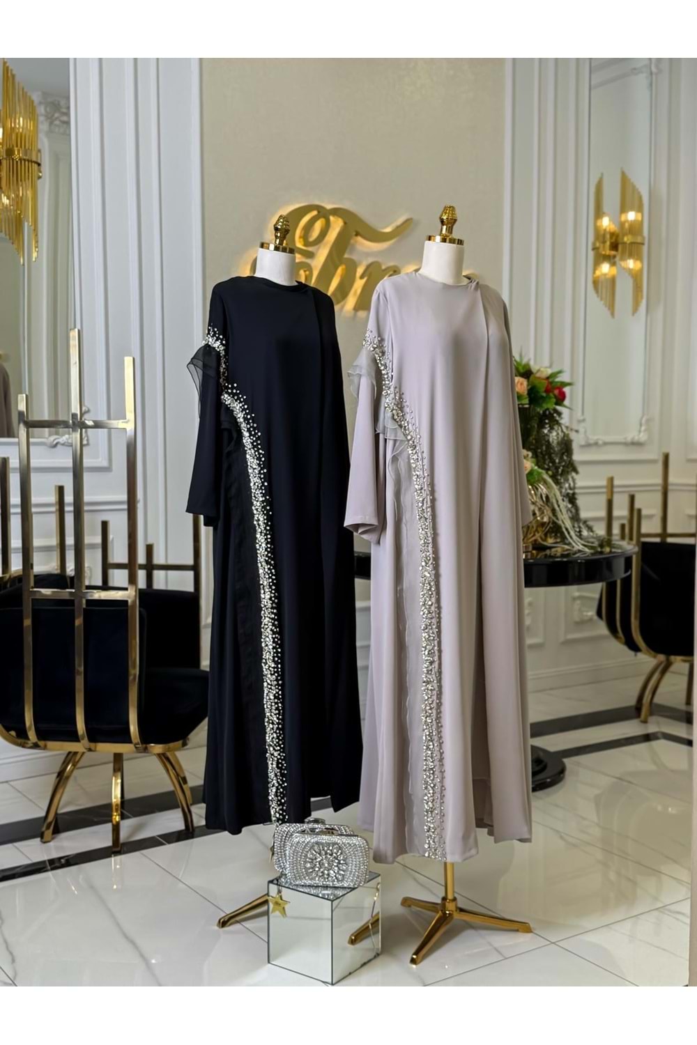 HILLARY ABAYA TAKIM SİYAH