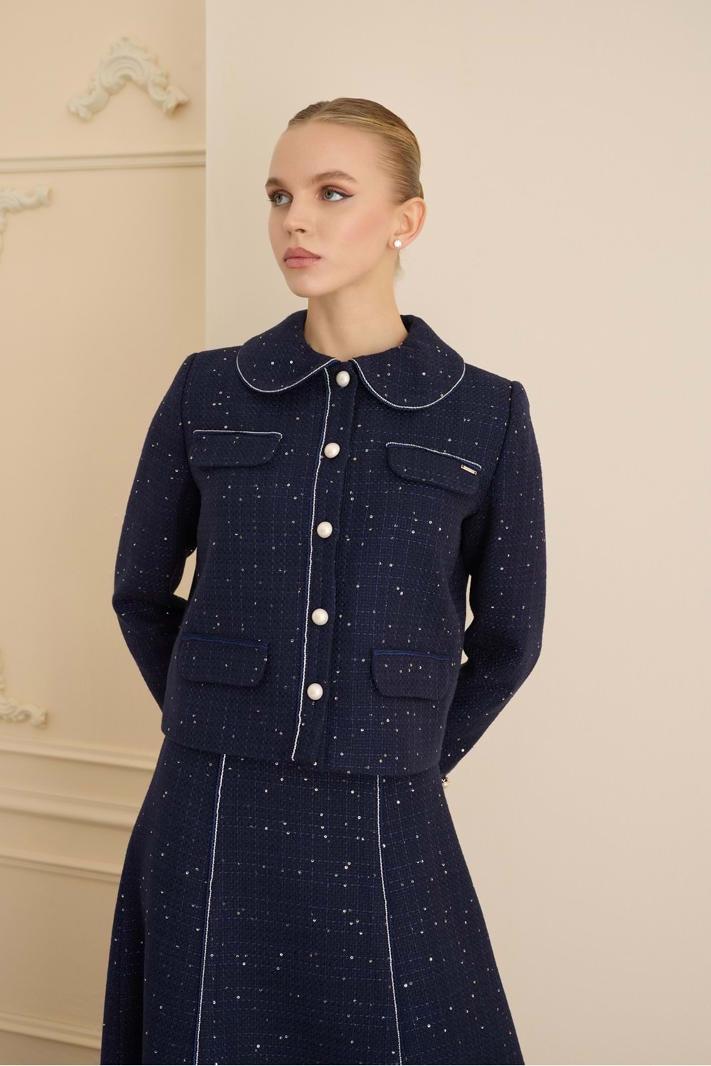 AURORA SET ETEKLİ TAKIM LACİVERT