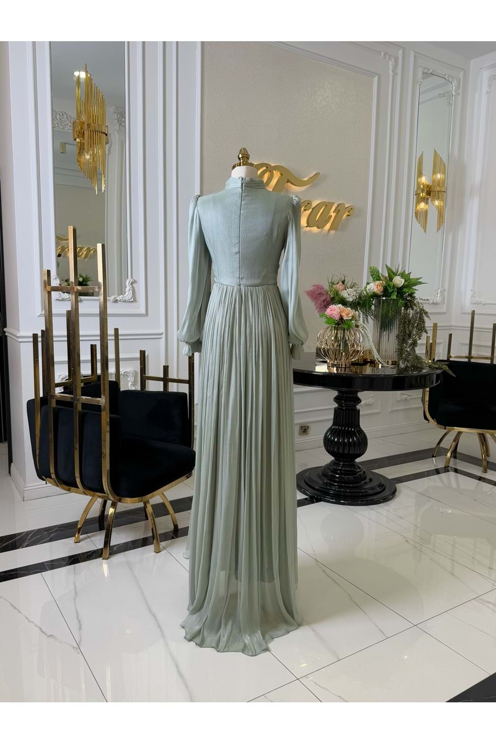 ROMANCE DRESS MİNT YEŞİLİ