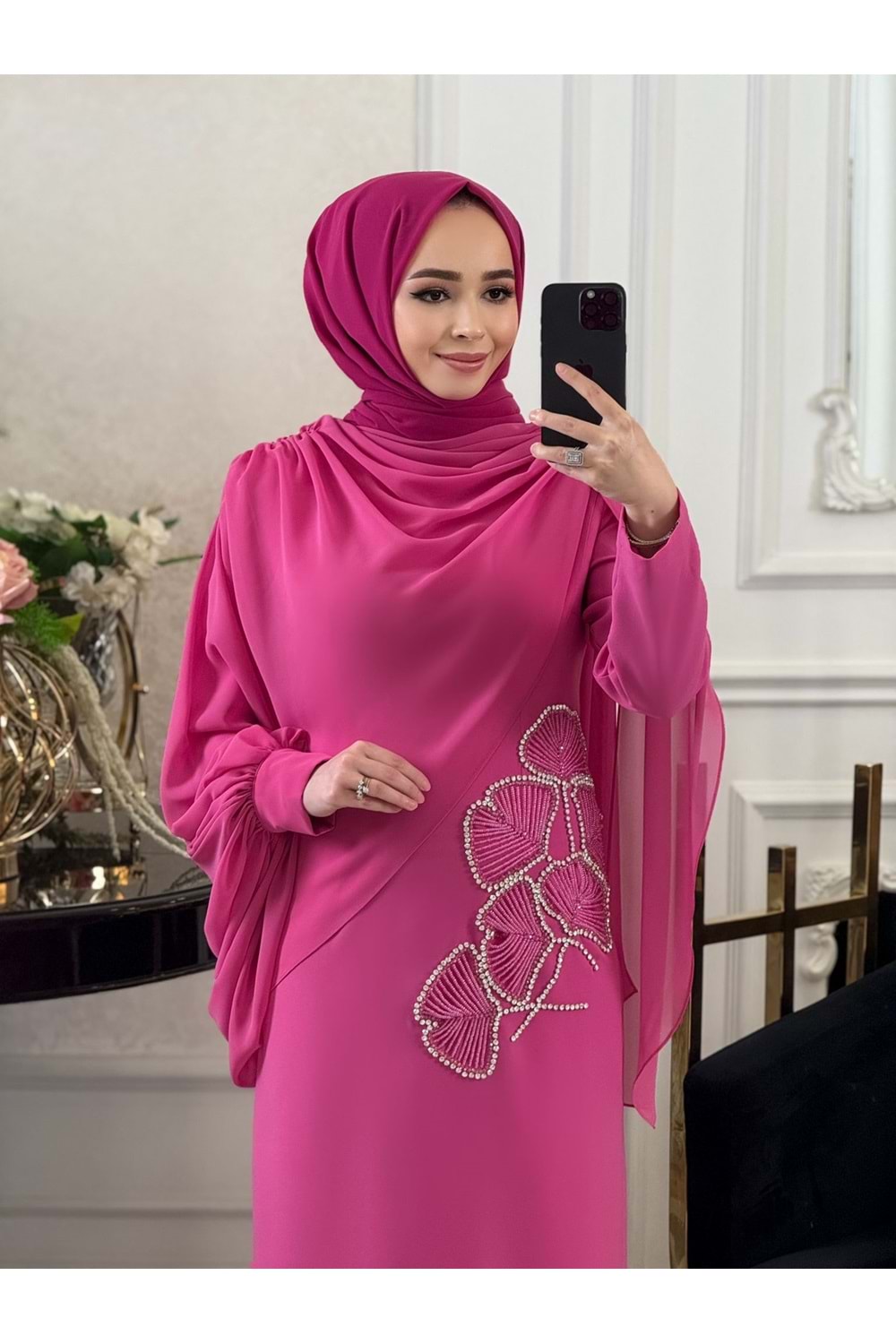 PEONY DRESS FUŞYA