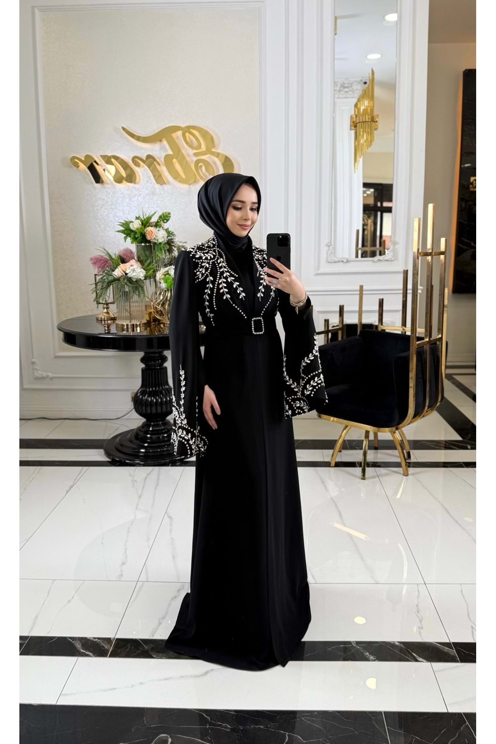 SIYANE VIP ABAYA TAKIM SİYAH