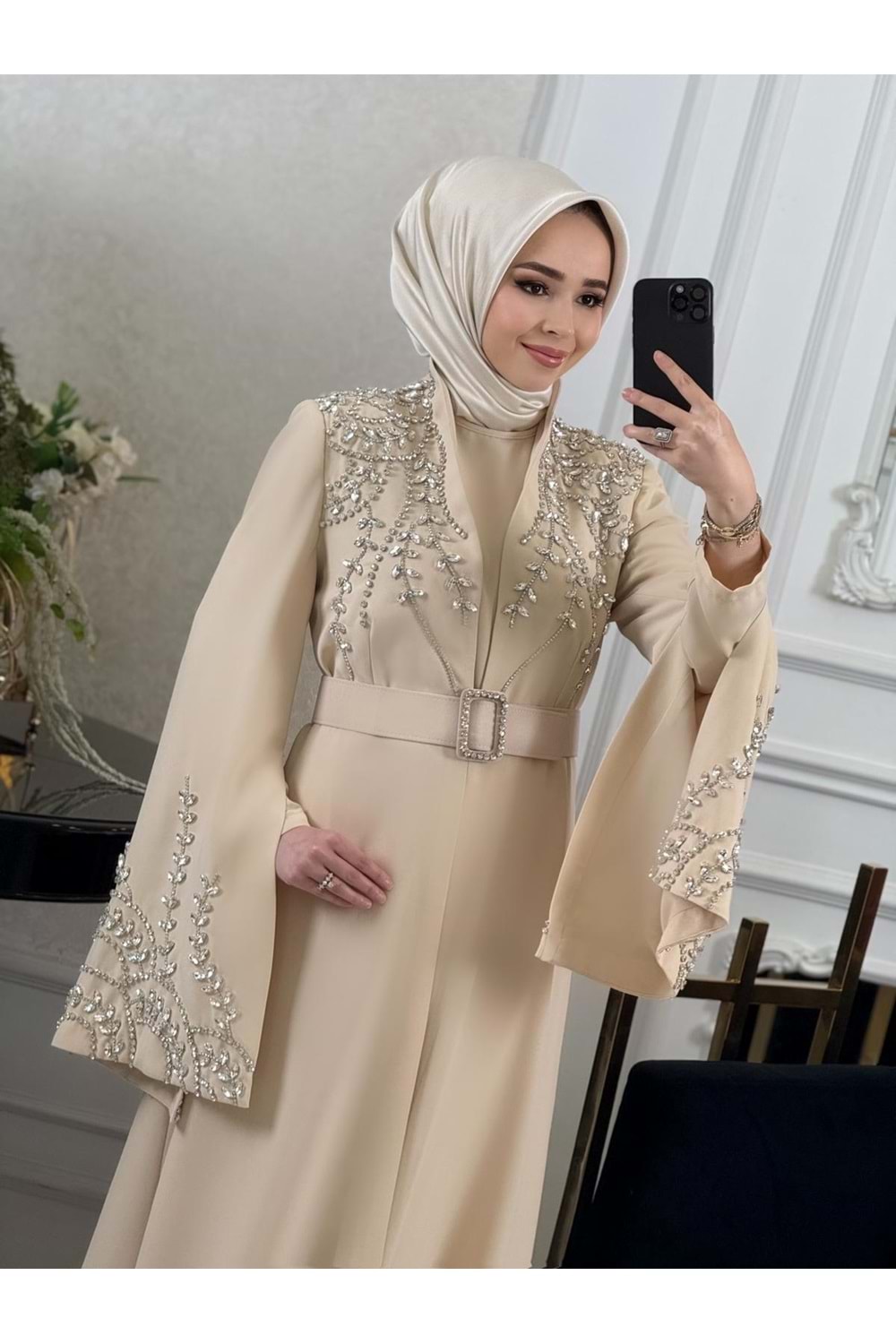 SIYANE VIP ABAYA TAKIM BEJ