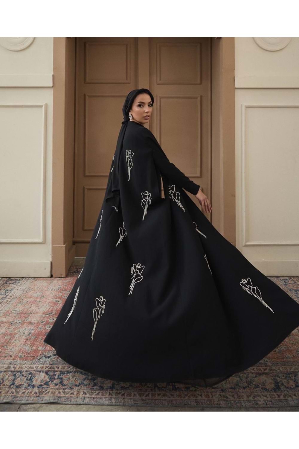 LEDA VIP ABAYA SİYAH