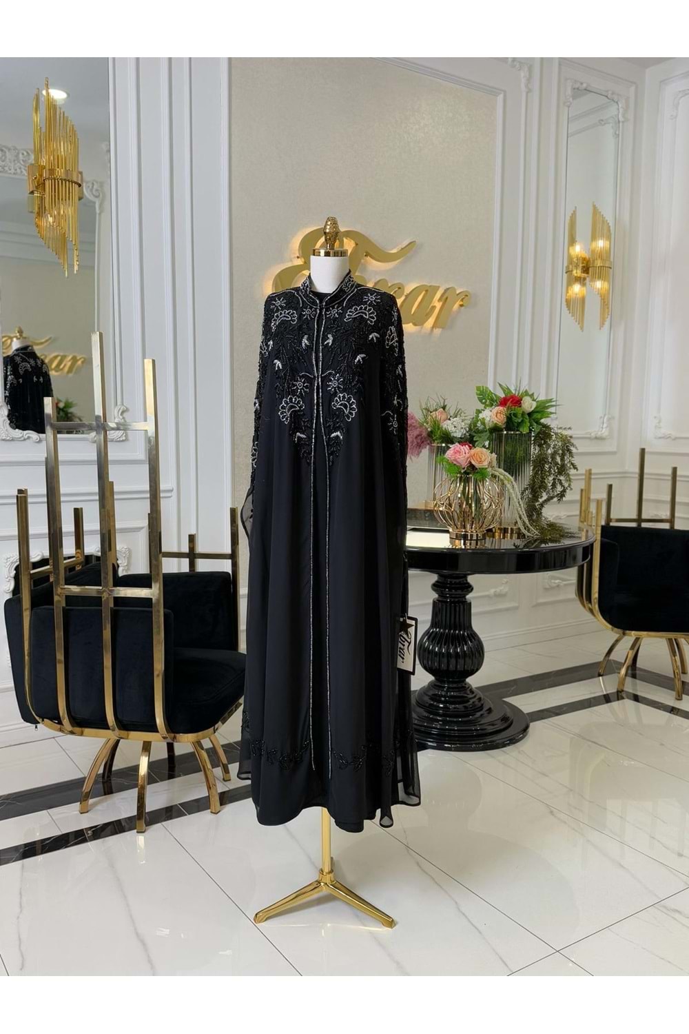 JASMIN VIP ABAYA TAKIM SİYAH