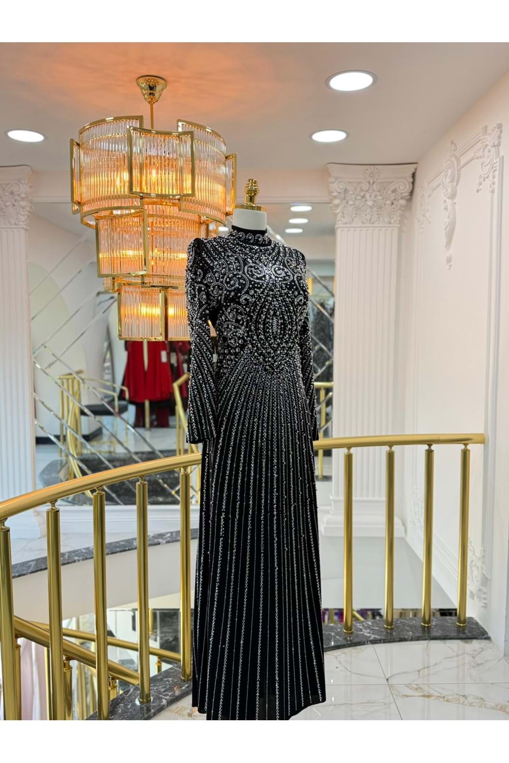 CRİSTAL DRESS SİYAH