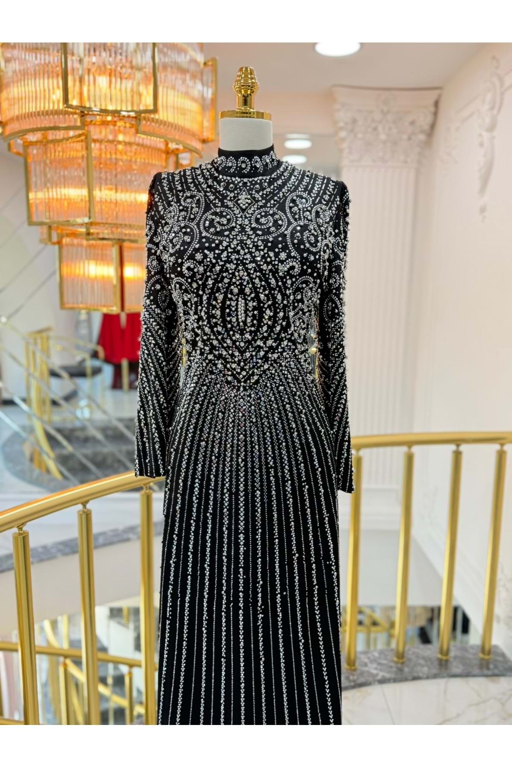 CRİSTAL DRESS SİYAH