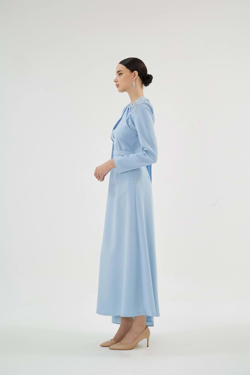 LILIOWY ELBİSE BUZ MAVİ