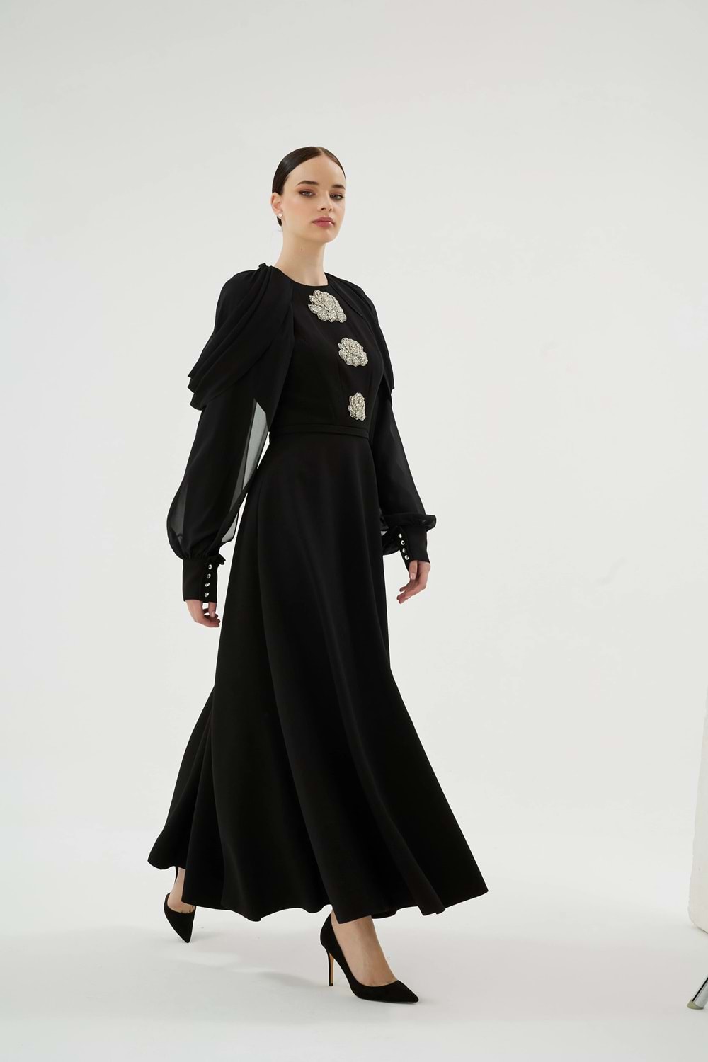 VELORA ELBİSE SİYAH