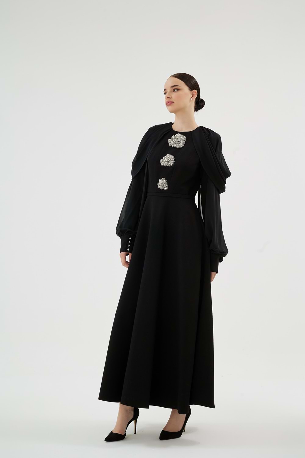 VELORA ELBİSE SİYAH