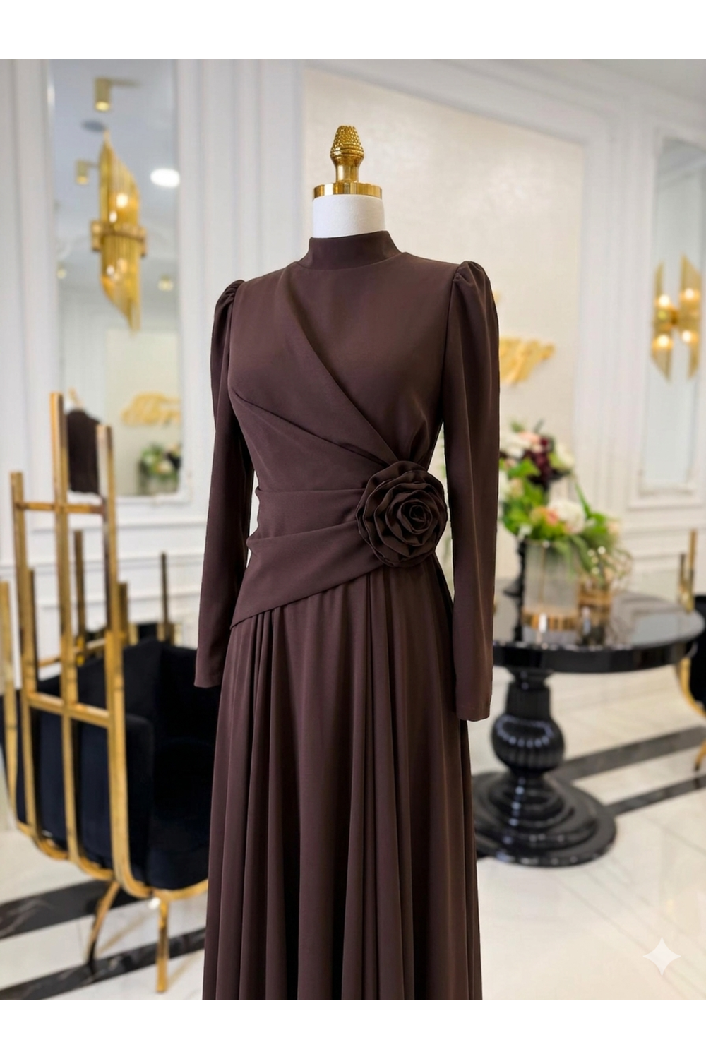 BELEN DRESS KAHVE