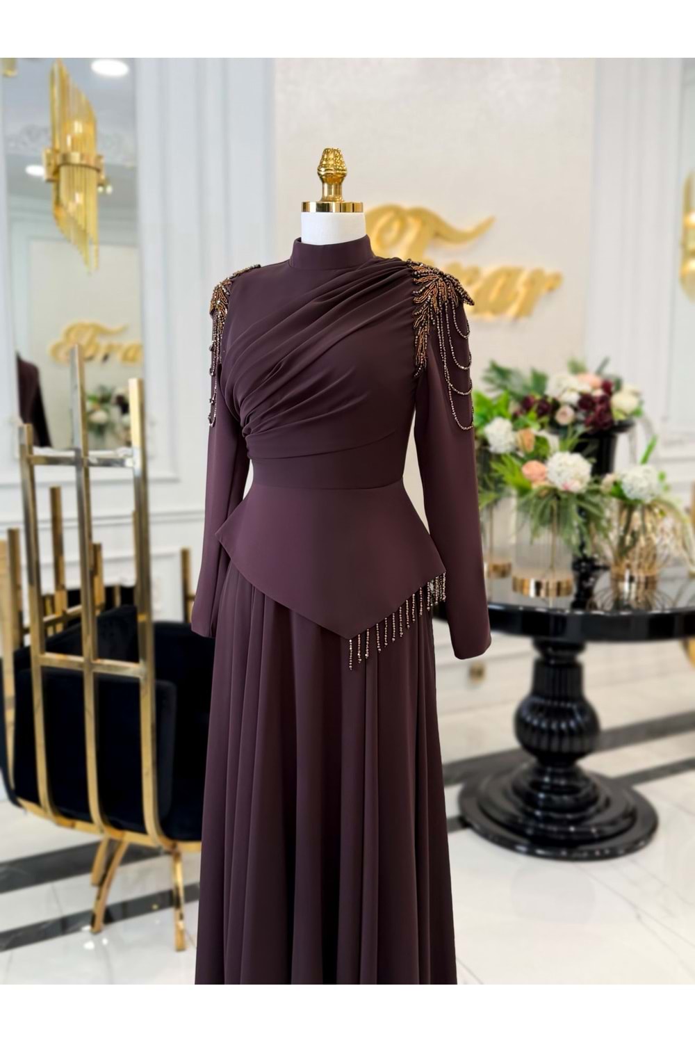 ALARA DRESS KAHVE