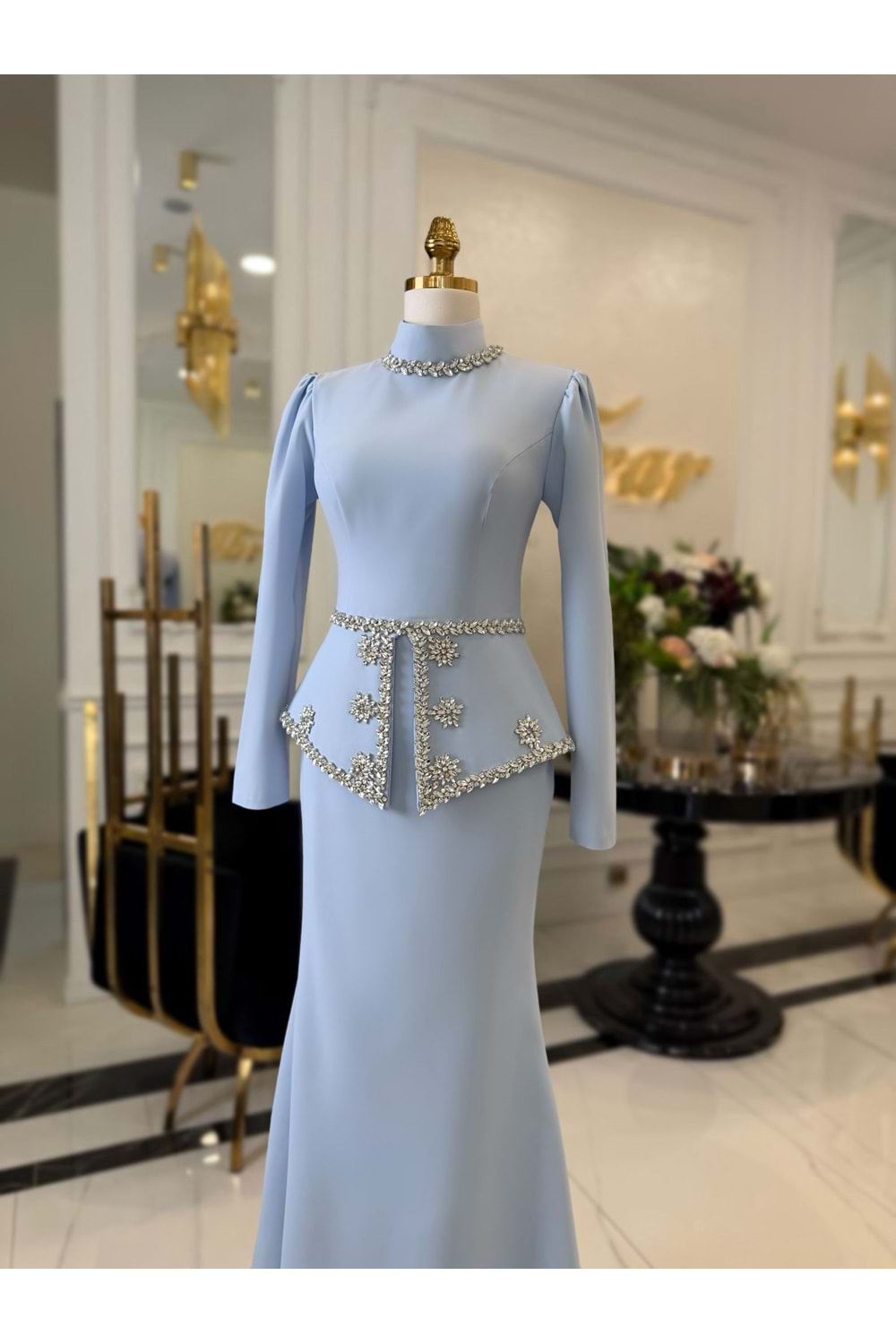 VALERİ DRESS BUZ MAVİ