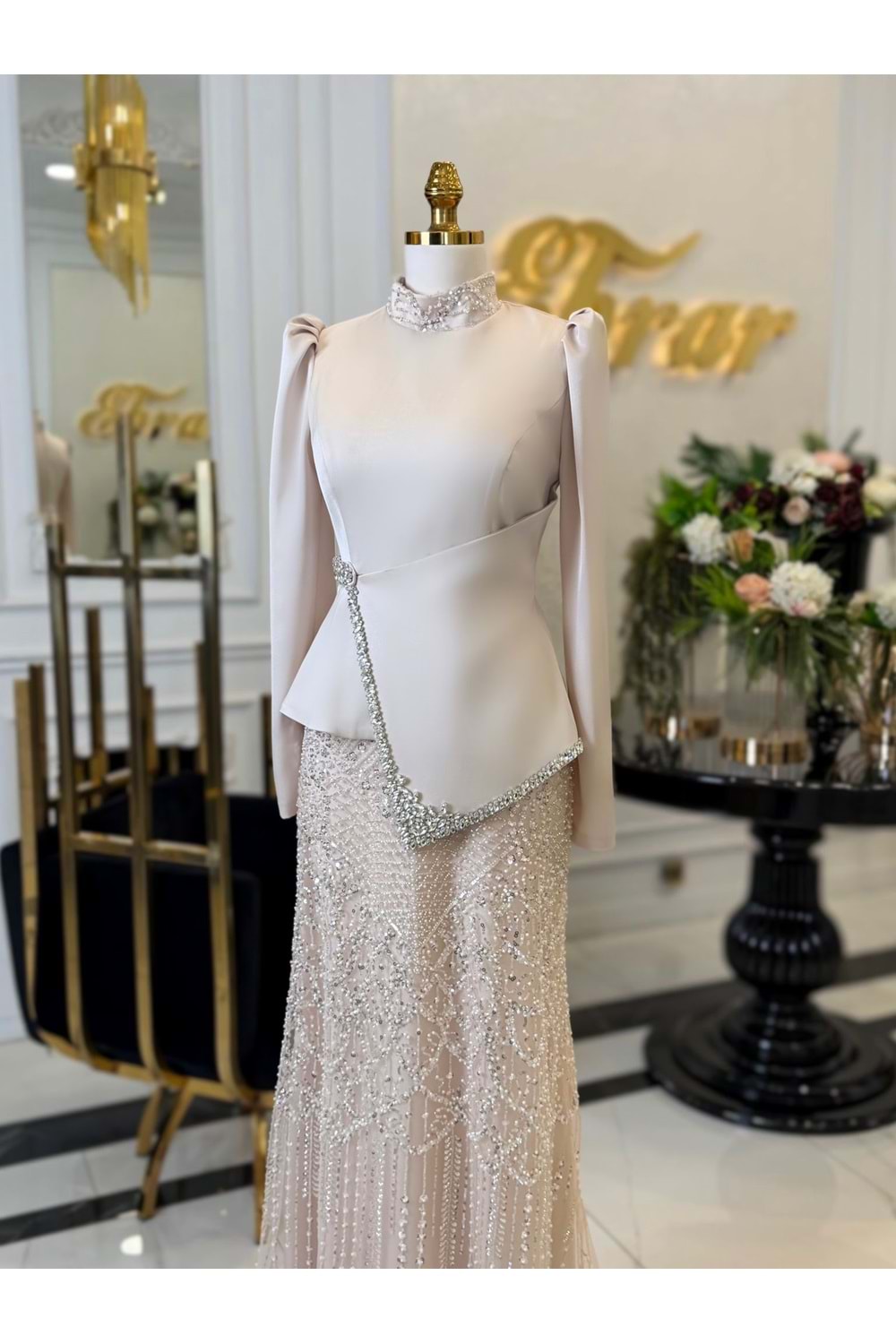 SARELİN DRESS BEJ