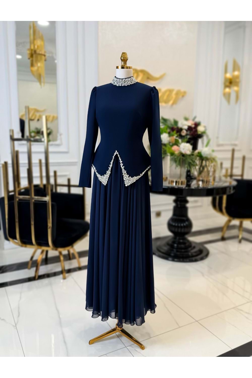 YOLANDA DRESS LACİVERT