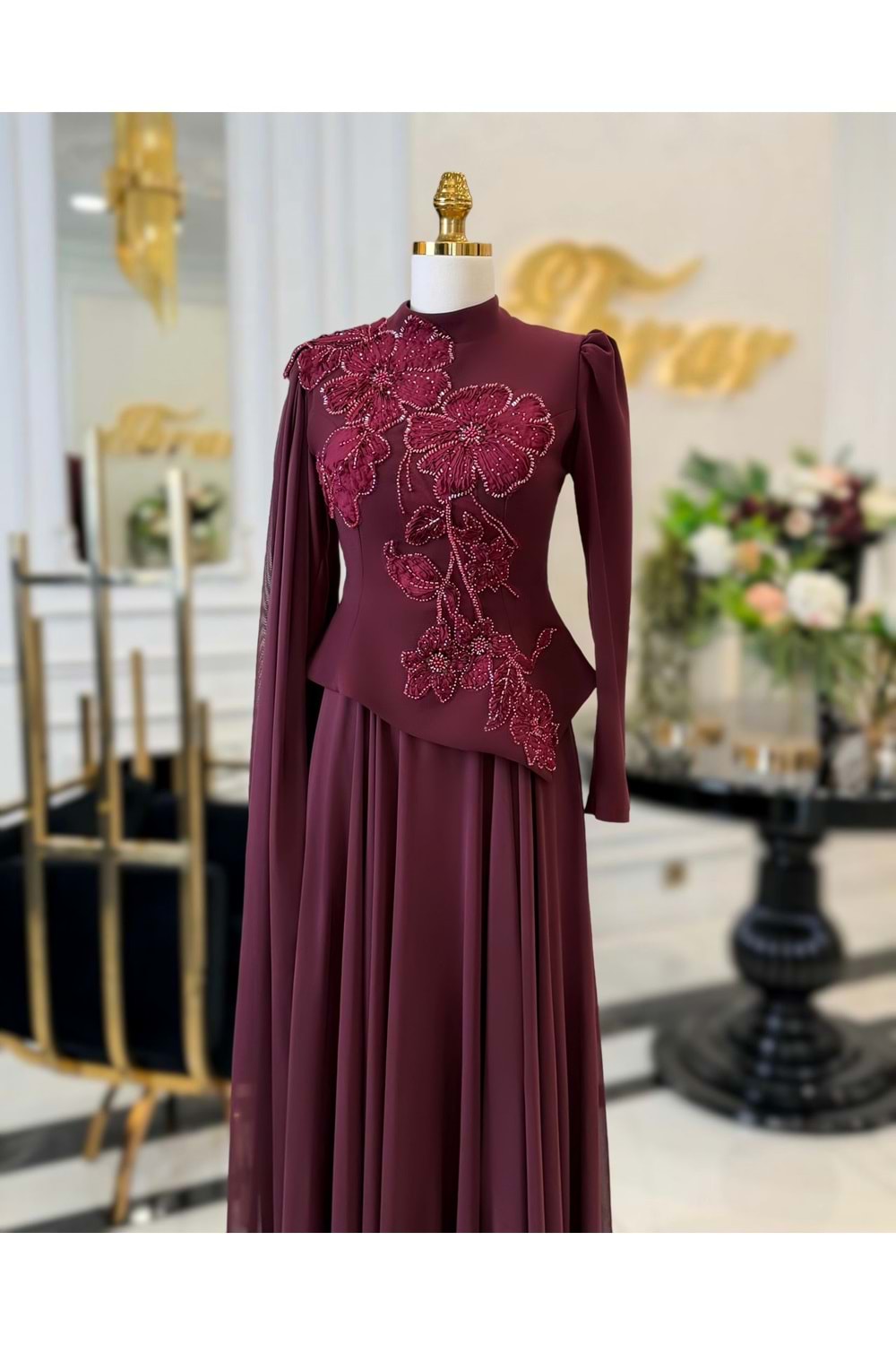 ZARİA DRESS BORDO