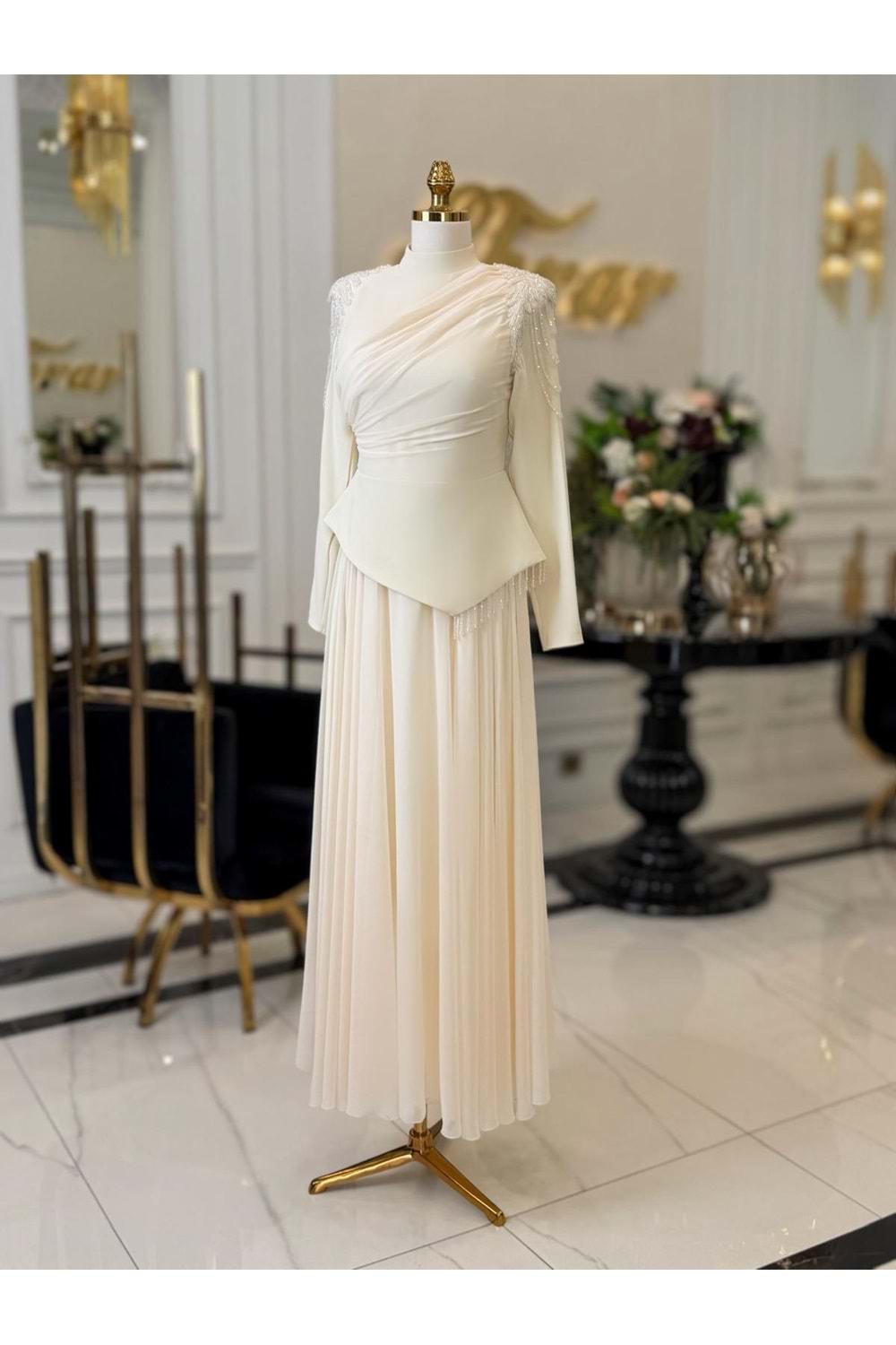 ALARA DRESS EKRU