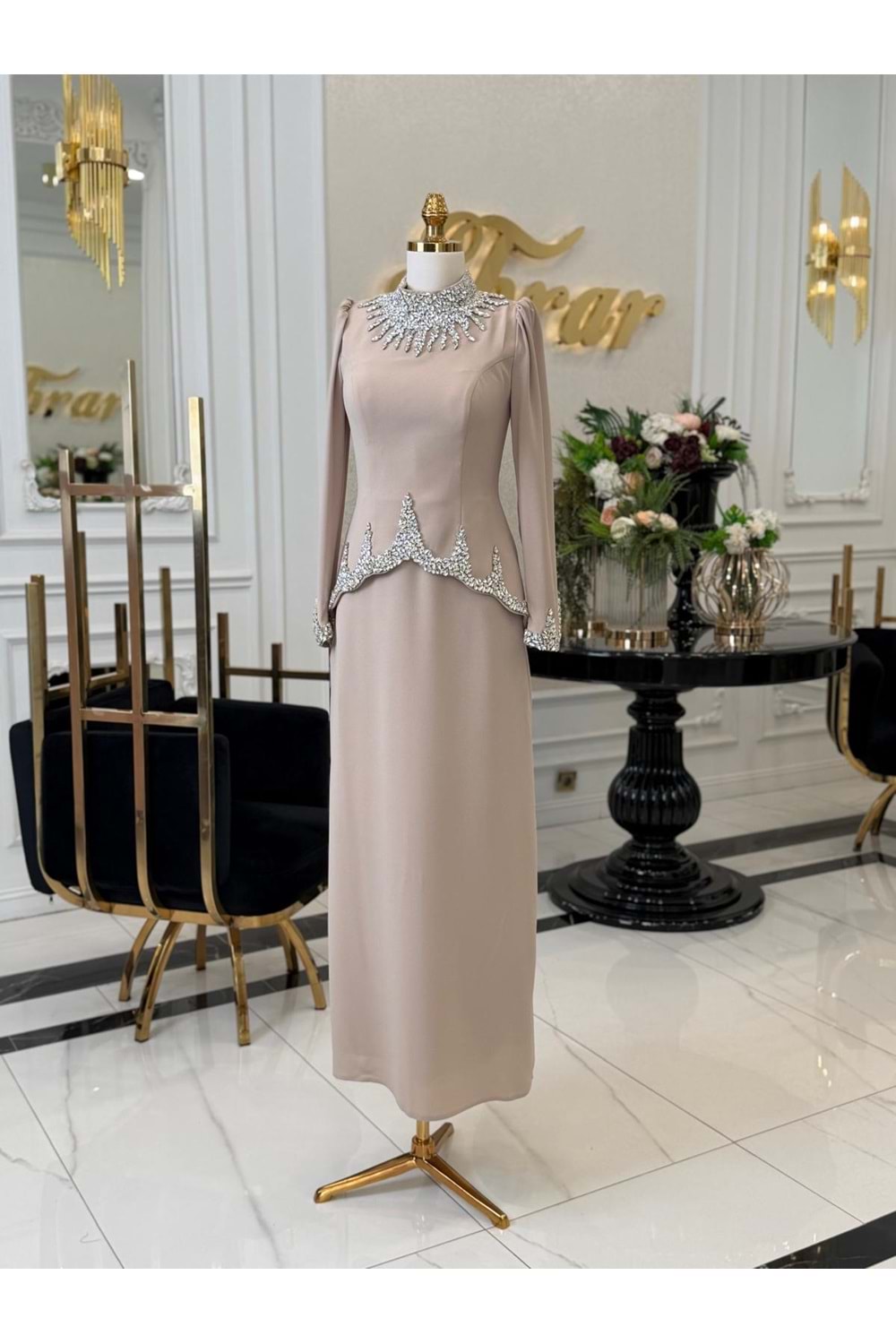 BENSU DRESS BEJ