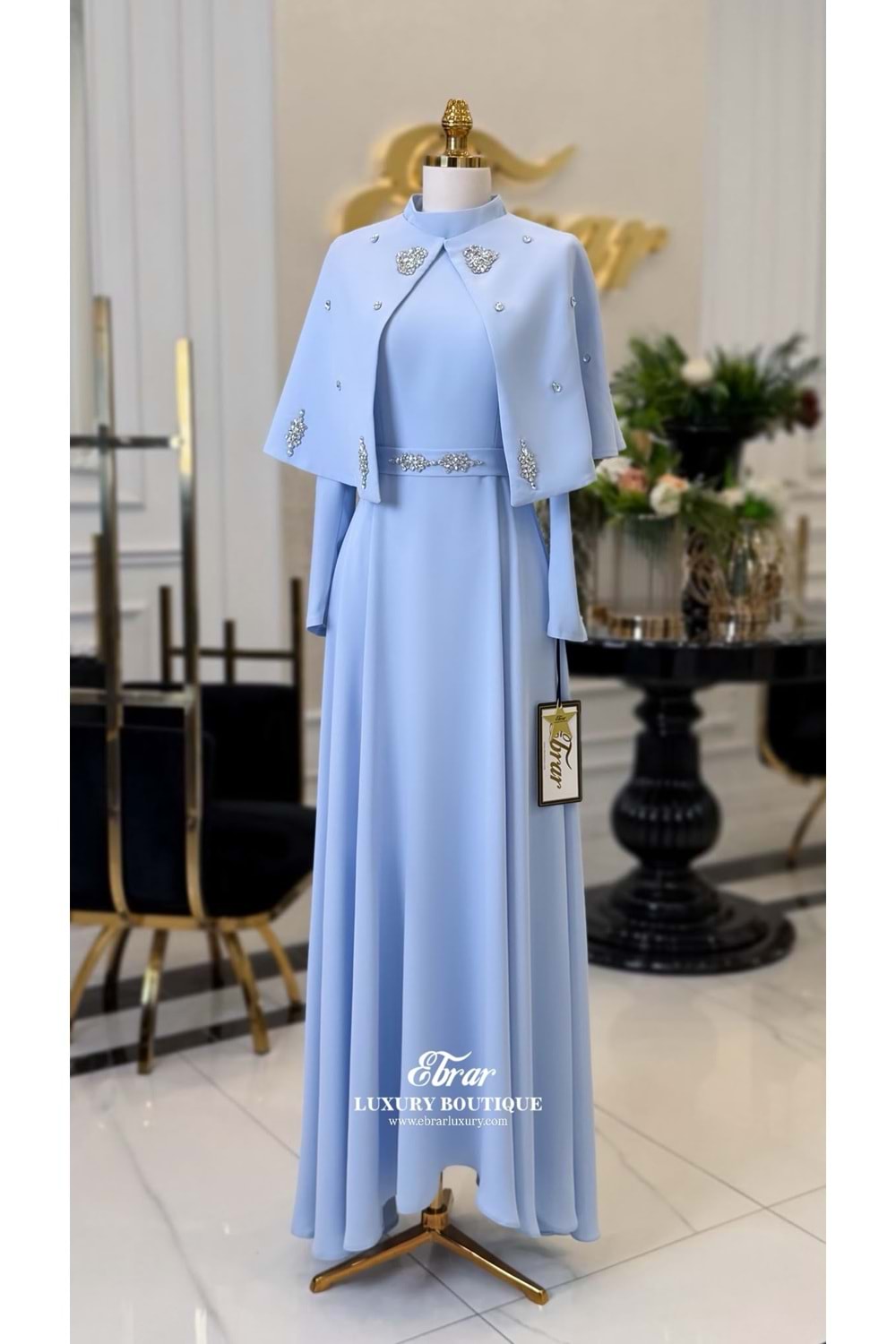 TERA DRESS BUZ MAVİ