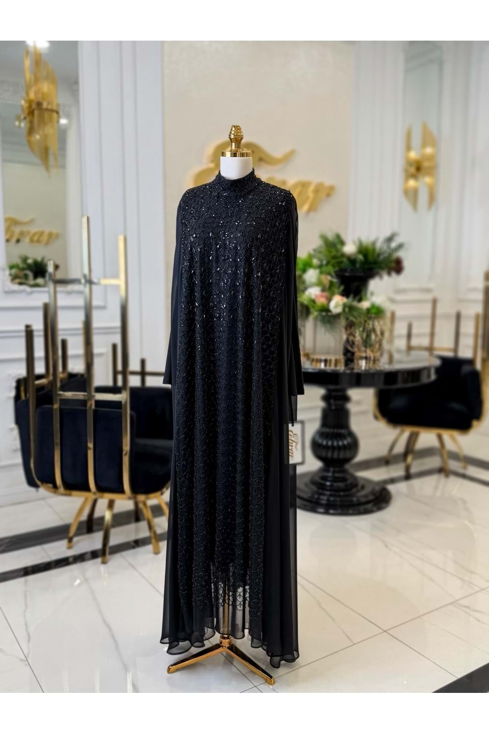 SADİE VIP ABAYA TAKIM SİYAH