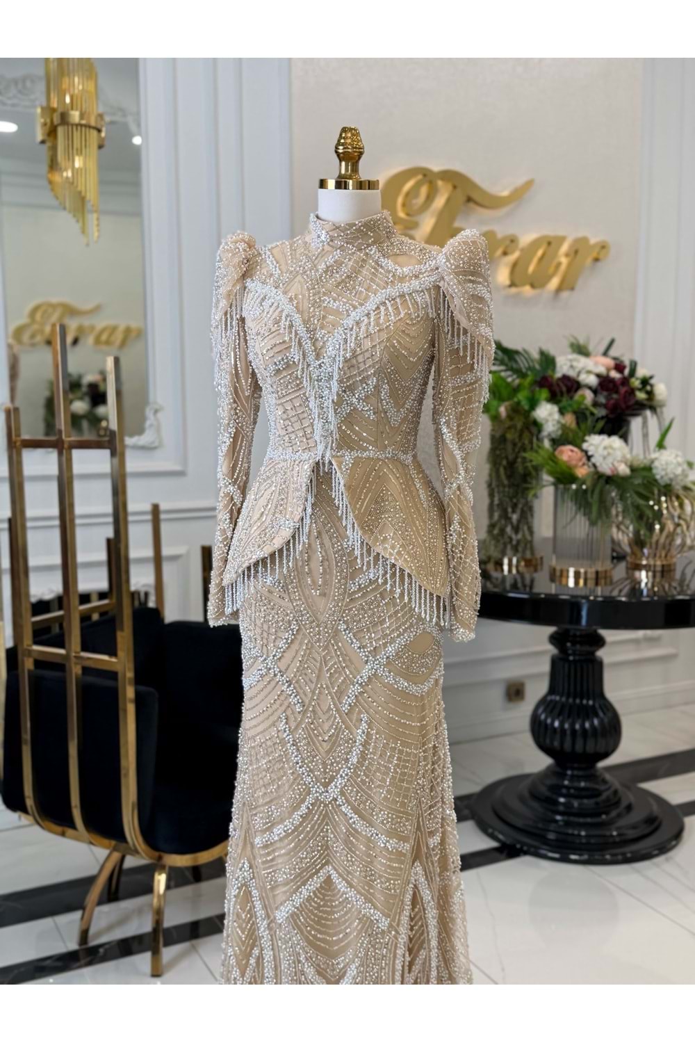 NERA DRESS BEJ