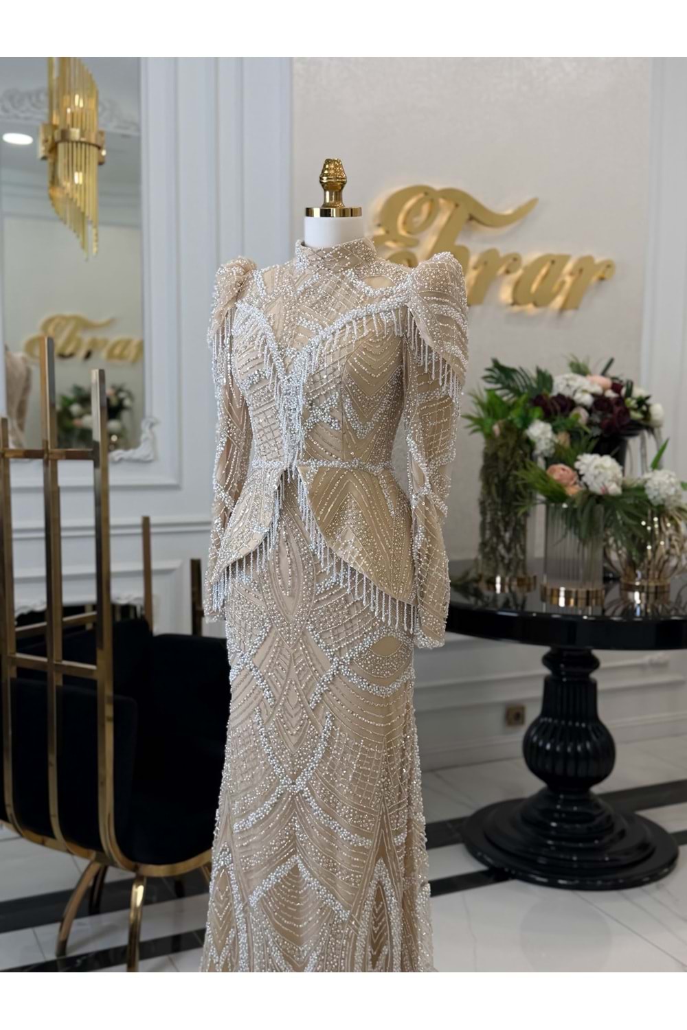 NERA DRESS BEJ