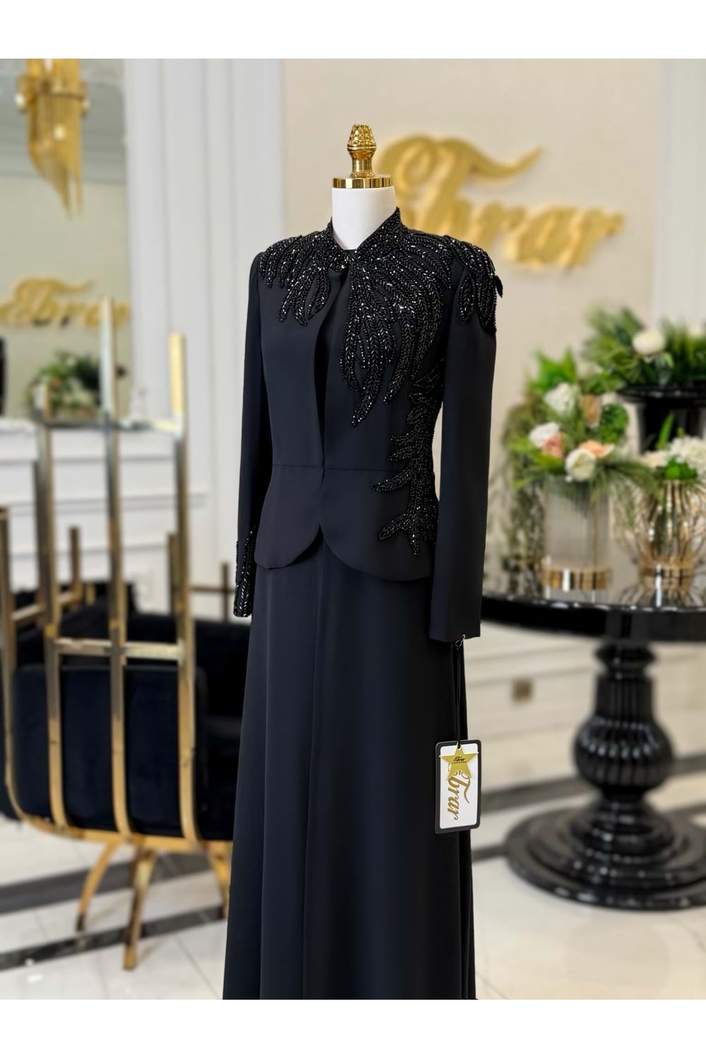 BEVERLEY RARE ABAYA TAKIM SİYAH