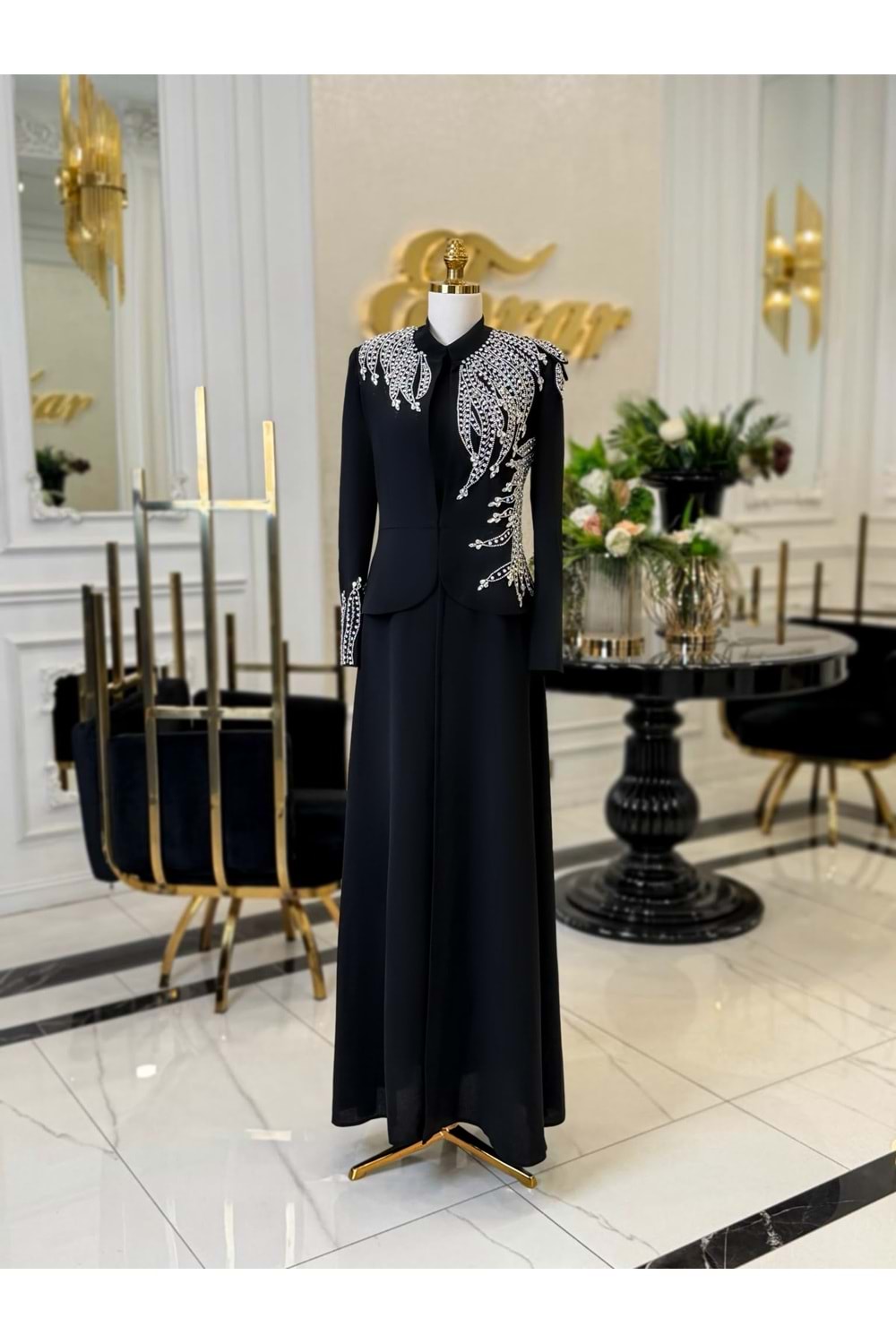 BEVERLEY RARE ABAYA TAKIM KRİSTAL