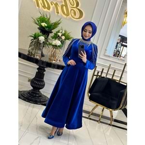 TUBEROSE ELBİSE - SAKS - 40