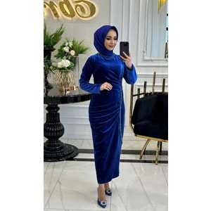 VİOLET ELBİSE - SAKS - 44